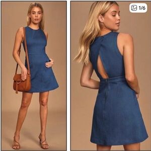Lush Backless Blue Dress